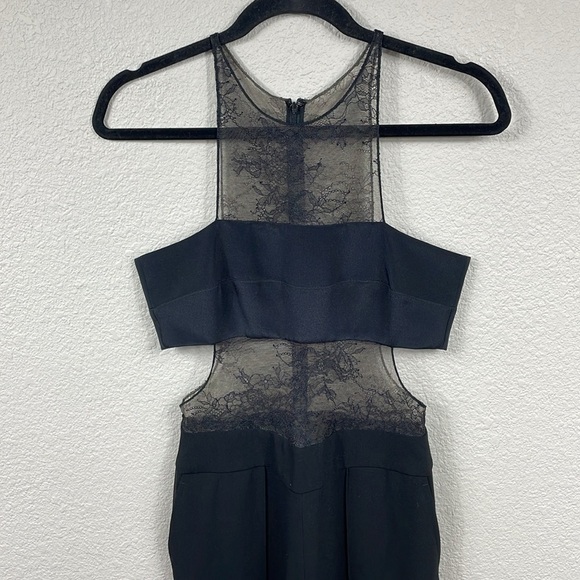 Noam Hanoch Nikka Bandeau Lace Cut Out Jumpsuit Black ASO Taylor Swift Sz 2 - Picture 9 of 16